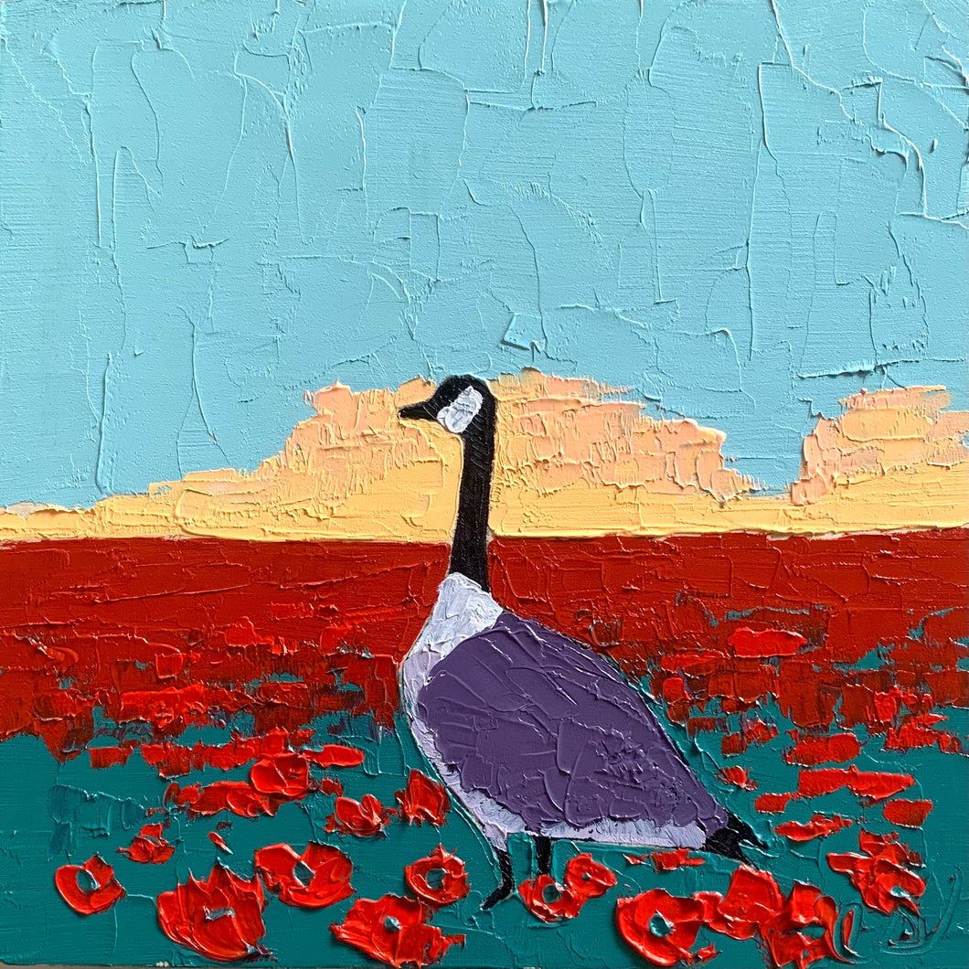 Poppies Goose